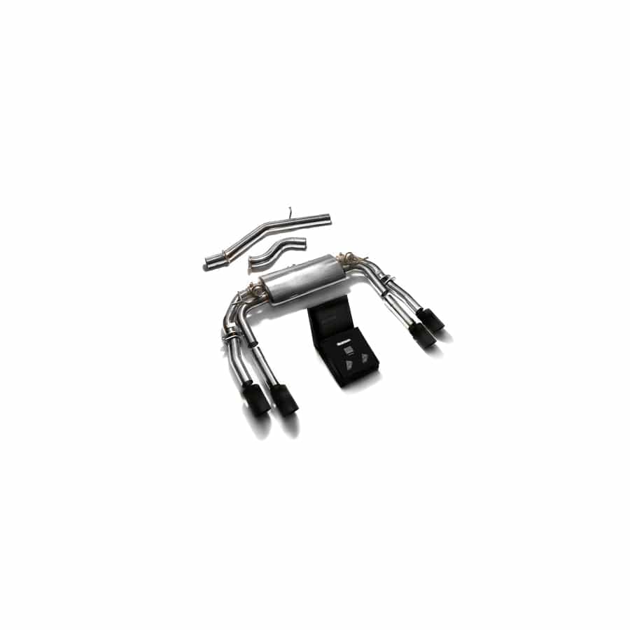 Armytrix AUVS4-QS11M Valvetronic Exhaust System Audi S3 8V Sedan 2.0 Turbo 2013-2021 with Quad Matte Black 3.5"