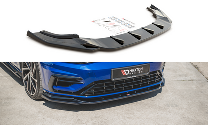 Maxton Design VW-GO-7F-R-FD9T Front Splitter V.9 Volkswagen Golf R / R-Line MK7.5 | ML Performance US Car Parts