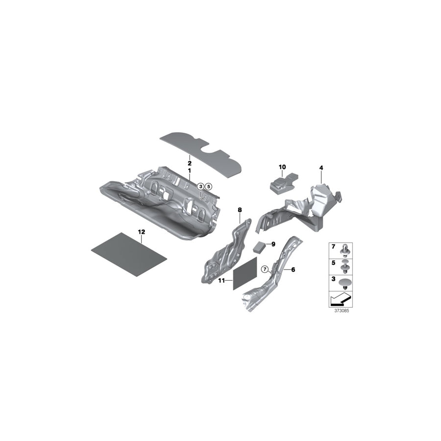 Genuine BMW 51487293750 F34 Sound Insulating Wheel Housing Rear Rig. (Inc. 328i, 335iX & 330i) | ML Performance US Car Parts