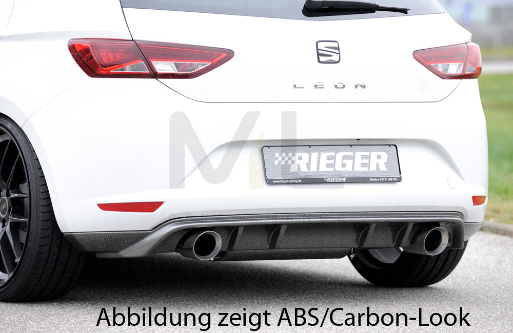 Rieger 00088090 SEAT 5F Leon Rear Diffuser 4 | ML Performance UK Car Parts