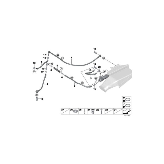 Genuine BMW 33158431683 Oil Pipe COOLER>DIFF. (Inc. M4 GT4) | ML Performance US
