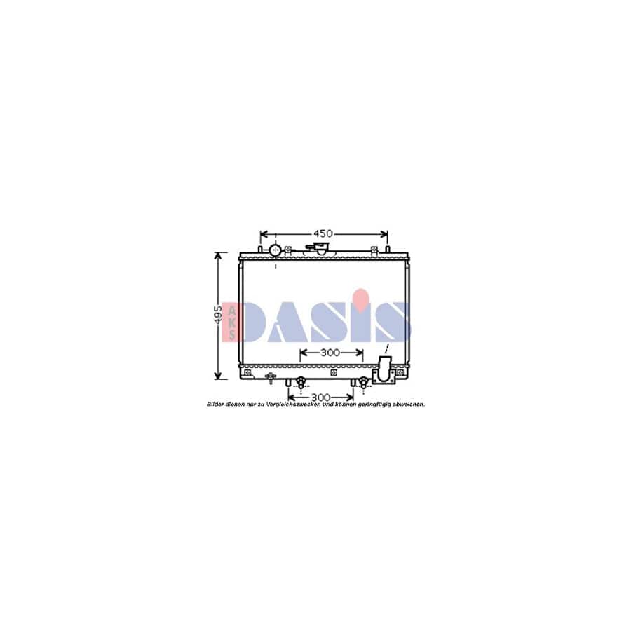 AKS Dasis 140089N Engine Radiator for Mitsubishi L200 III Pickup (K6)