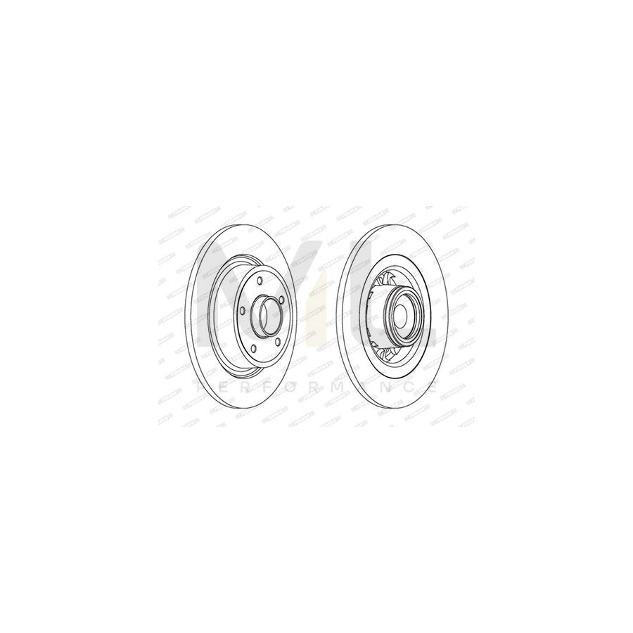 FERODO PREMIER DDF1569-1 Brake Disc Solid, with ABS sensor ring | ML Performance Car Parts