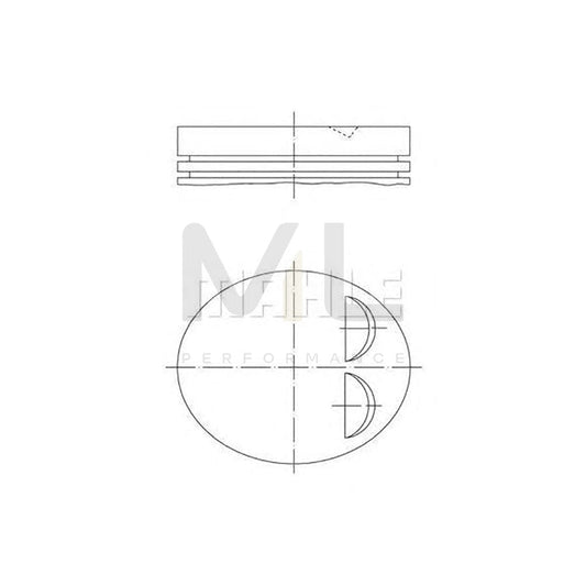 MAHLE ORIGINAL 038 40 00 Piston 81 mm, with piston rings | ML Performance Car Parts