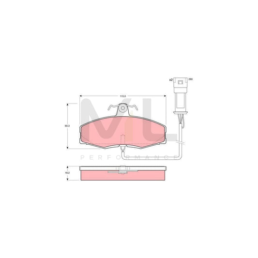 TRW Gdb440 Brake Pad Set For Ford Sierra Mk1 Hatchback (Gbc) Incl. Wear Warning Contact, With Brake Caliper Screws, With Accessories | ML Performance Car Parts