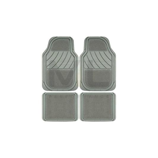 POLGUM Universal fit TS3328PS Floor mat set Rubber with textile reinforcement, Front and Rear, Quantity: 4, Grey