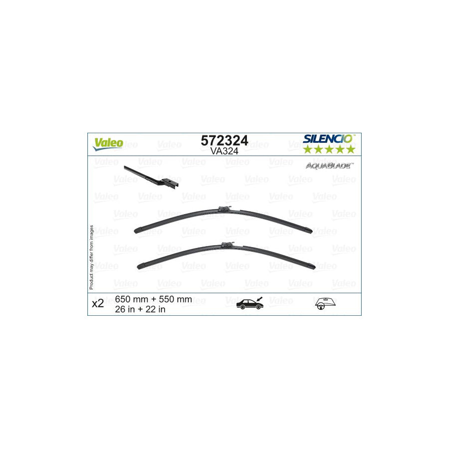 Valeo 572324 Wiper Blade Suitable For Mercedes-Benz Sl Convertible (R231) | ML Performance US Car Parts