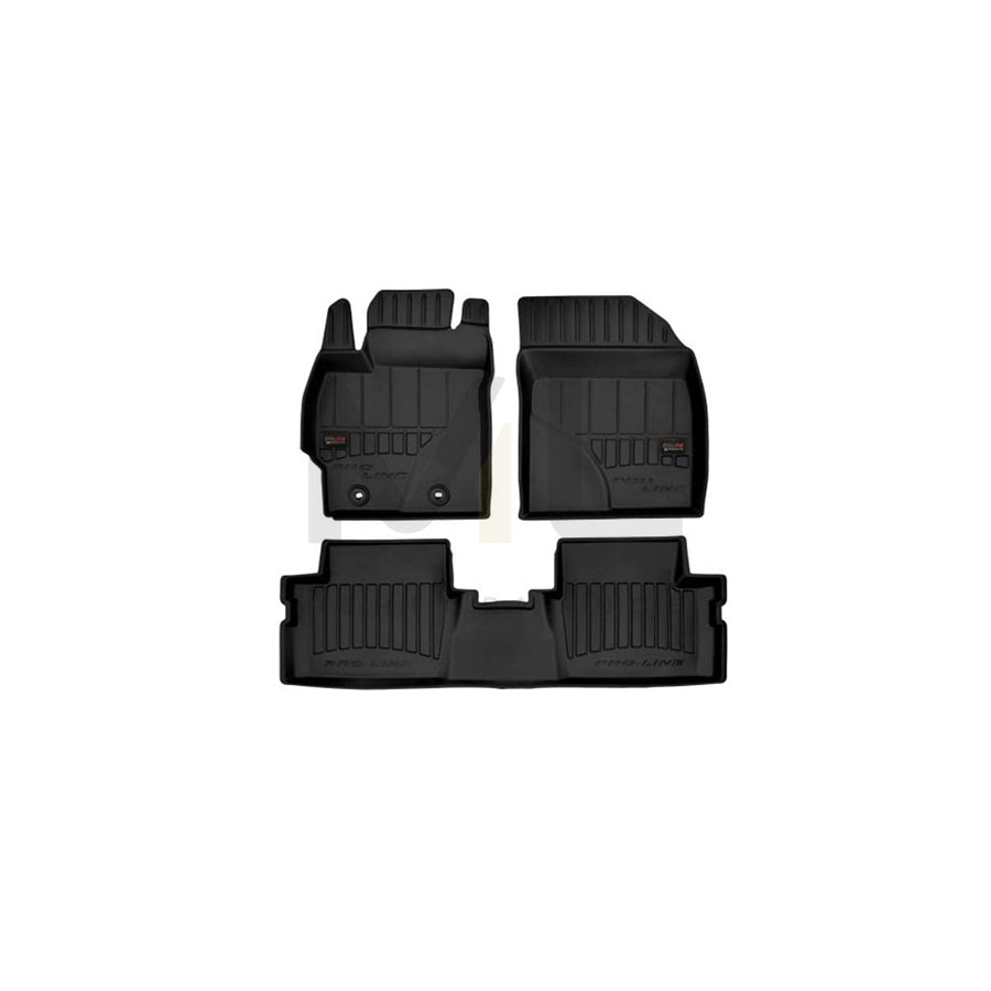 FROGUM Tailored 3D408708 Floor mat set for TOYOTA Auris Hatchback (E15) Elastomer, Front and Rear, Quantity: 3, Black, (LHD)