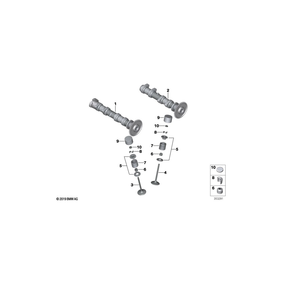 Genuine BMW 11348523451 Set Of Valve Heads (Inc. i3) | ML Performance US Car Parts