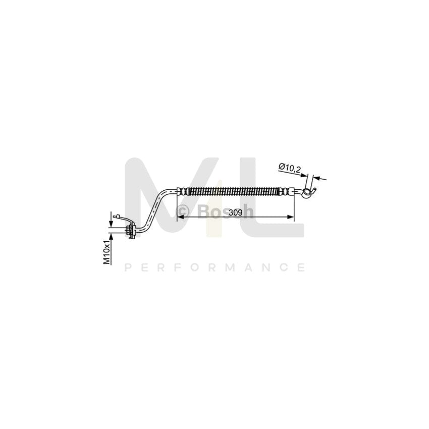 BOSCH 1 987 481 889 Brake Hose for HYUNDAI SANTA FE 309mm | ML Performance Car Parts