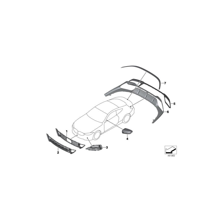 Genuine BMW 51628081113 G15 Adhesive Tape Rear Spoiler (Inc. M850iX, 840i & 840dX) | ML Performance US Car Parts