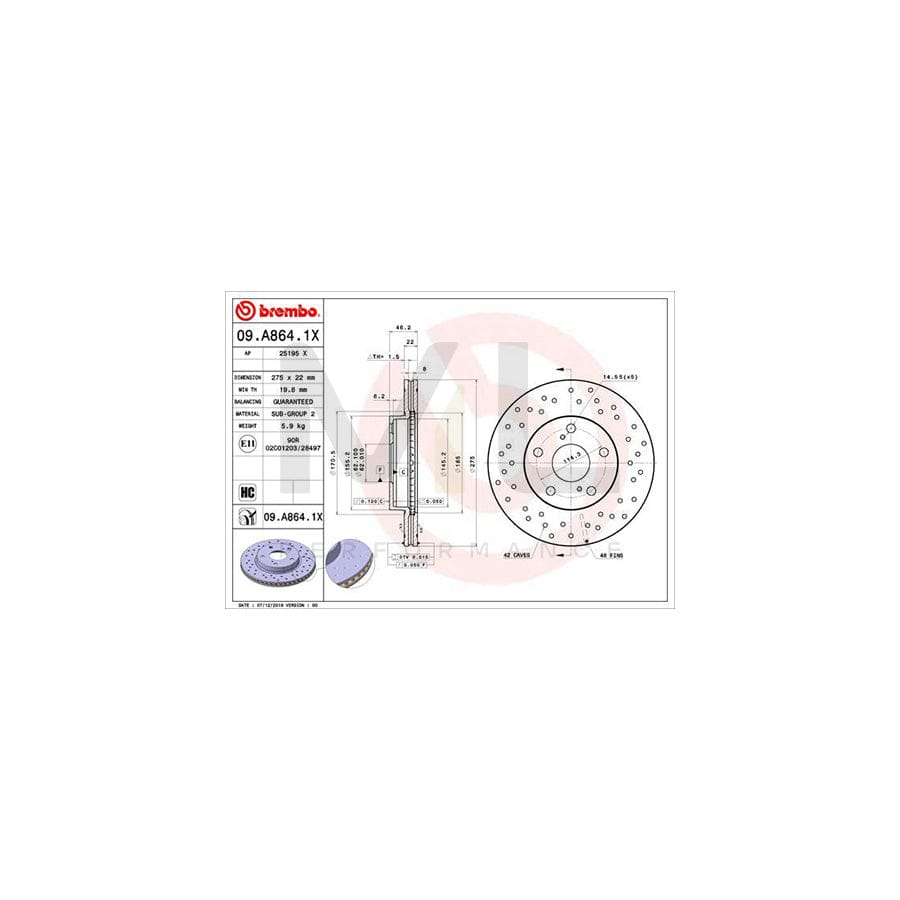 BREMBO COATED DISC LINE 09.C089.11 Brake Disc for PORSCHE 911 Perforated / Vented, Coated, High-carbon, with bolts/screws | ML Performance Car Parts