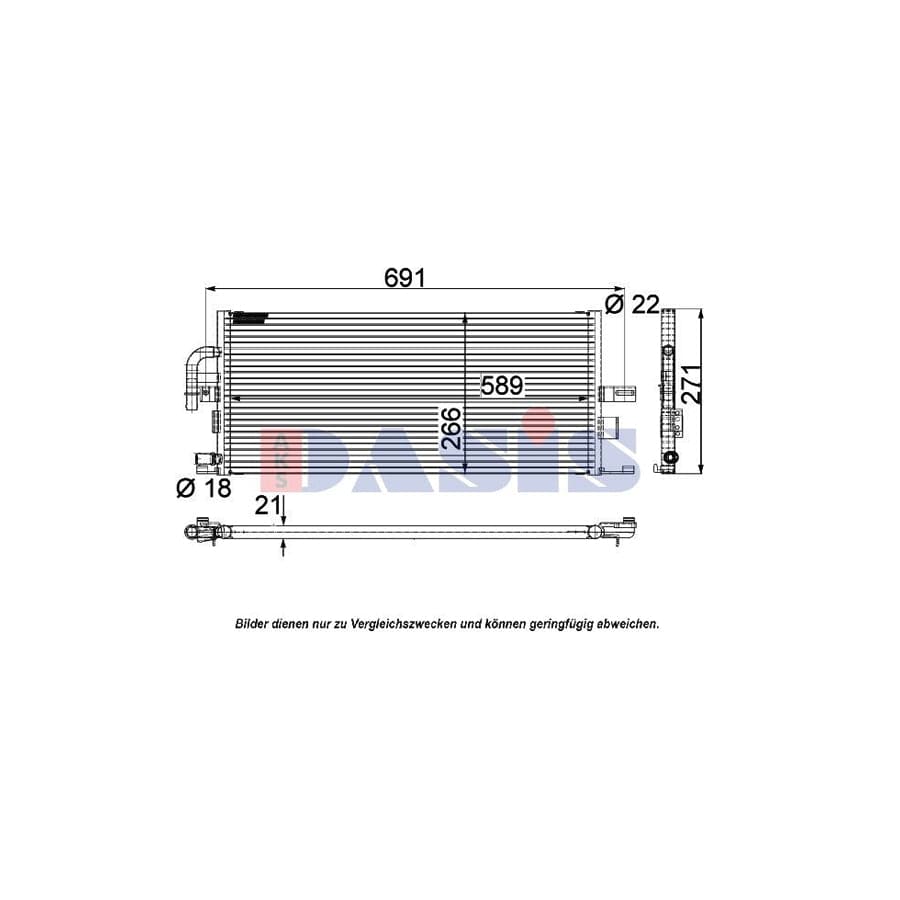 AKS Dasis 120018N Engine Radiator Suitable for Mercedes-Benz S-Class Saloon (W220)