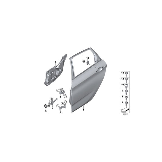 Genuine BMW 51487390078 F45 Sound Insulating Door Rear Right (Inc. 214d, 218d & 225i) | ML Performance US Car Parts