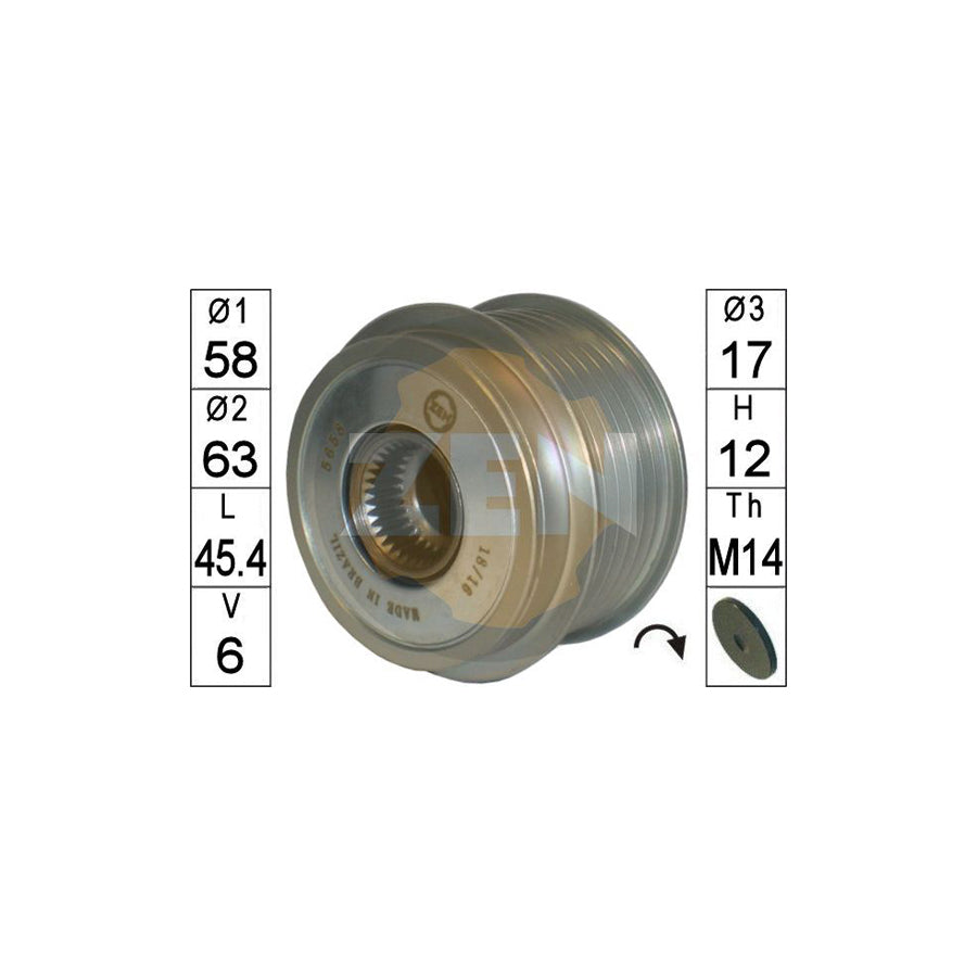 Era ZN5658 Alternator Freewheel Clutch