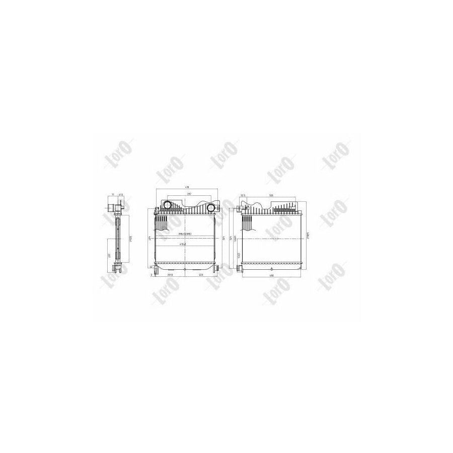 Abakus 0080180001 Intercooler for Chrysler Voyager IV (Rg, Rs)