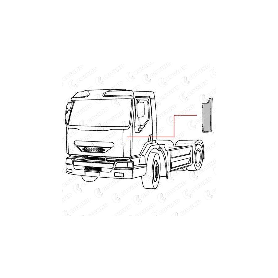 Covind MDL/165 Air Deflector, Driver Cab