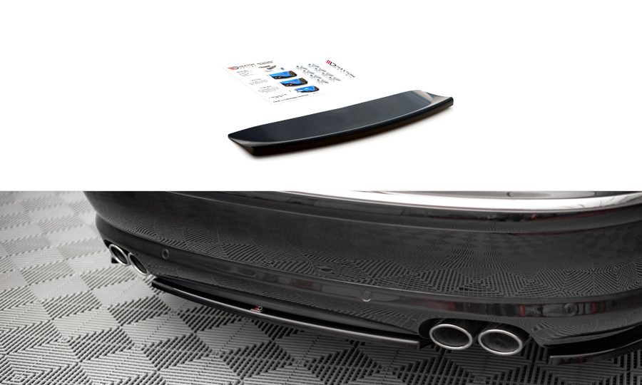 Maxton Design AU-S8-D3F-RD1T Central Rear Splitter Audi S8 D3 | ML Performance UK Car Parts