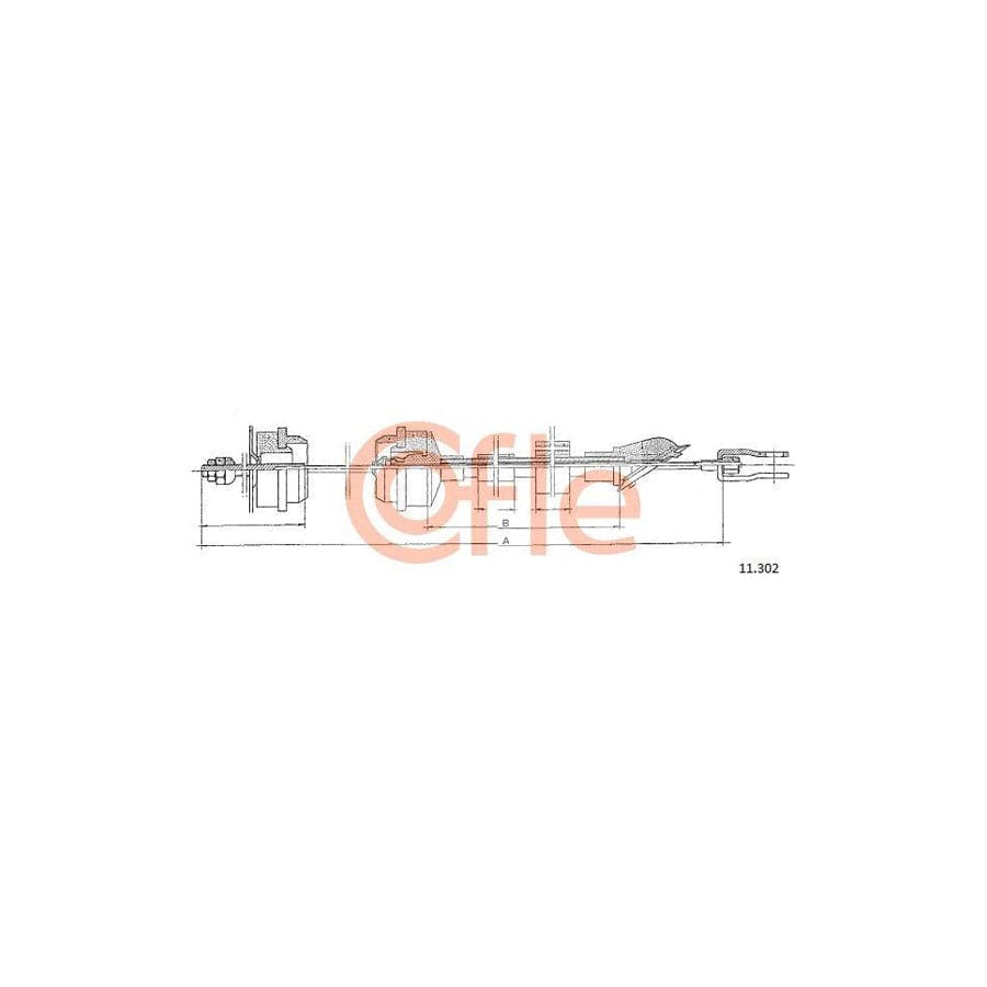 Cofle 11.302 Clutch Cable for Peugeot 305