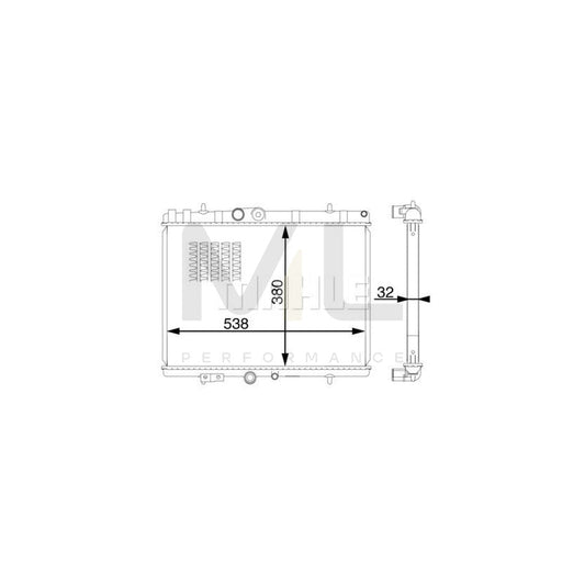 MAHLE ORIGINAL CR 1599 000S Engine radiator Brazed cooling fins | ML Performance Car Parts