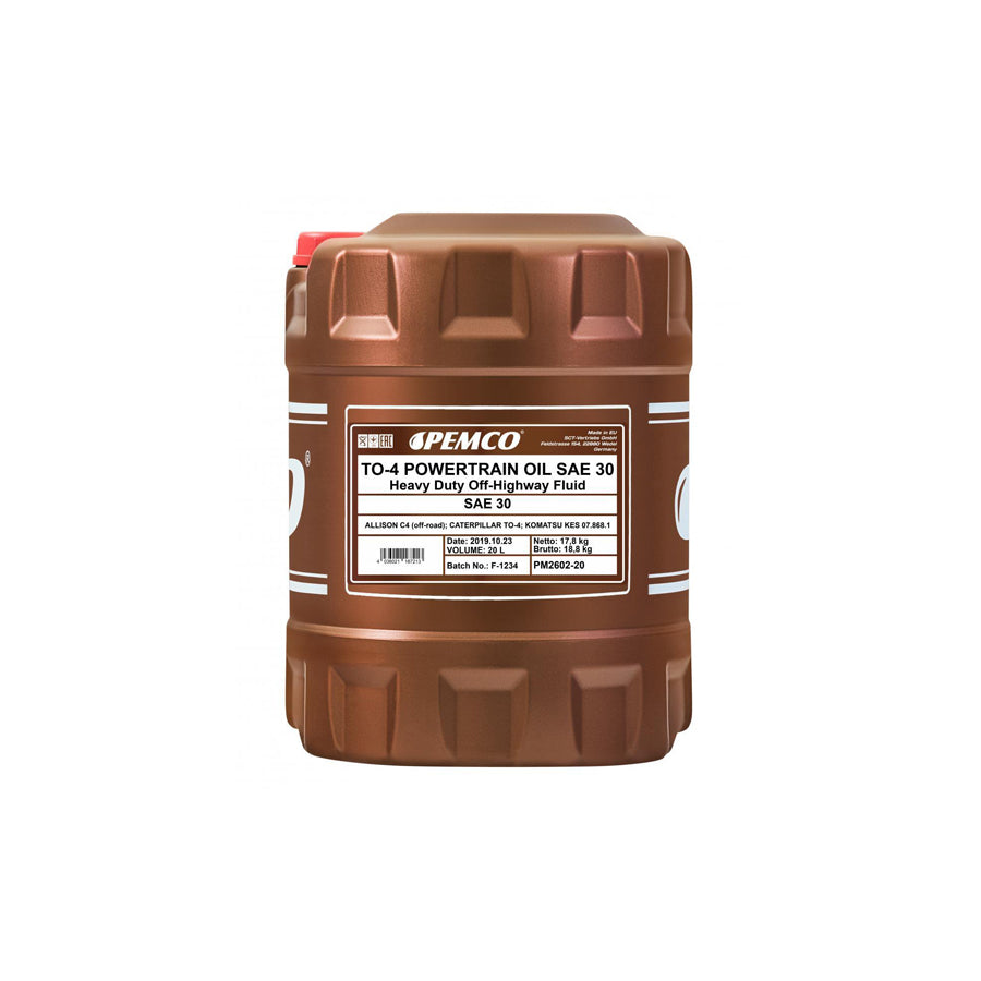 Pemco To-4 Powertrain Oil Pm2602-20 Multi-Function Oil