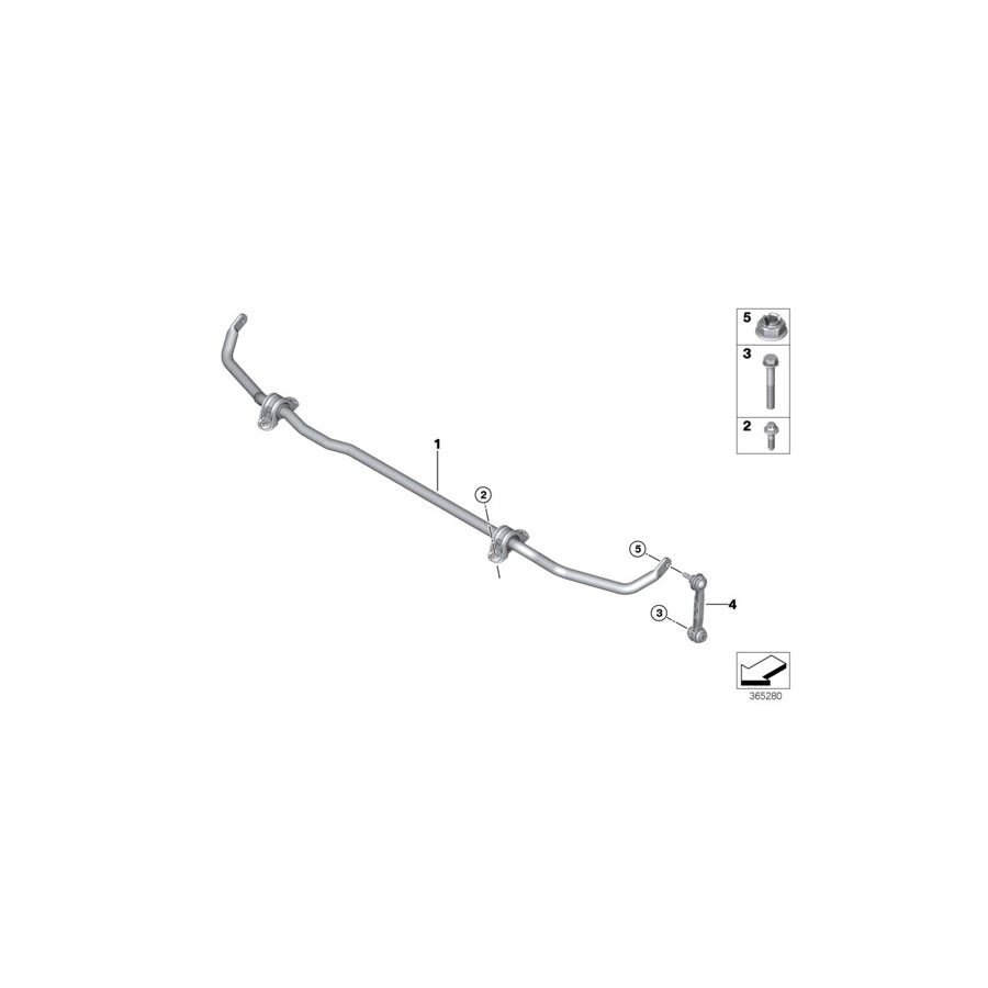 Genuine BMW 33557856914 F91 F92 Stabilizer, Rear Axle (Inc. M8) | ML Performance US Car Parts