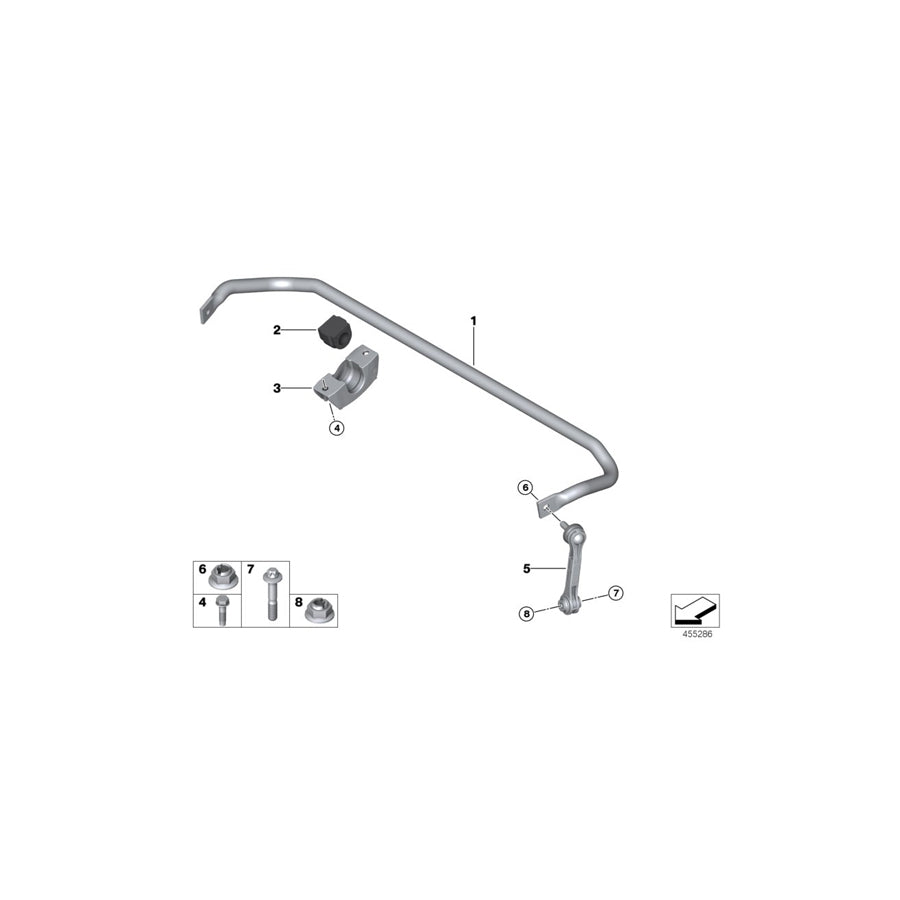 Genuine BMW 33556889559 G05 G06 Stabilizer Rubber Mounting M14X1.5X115 (Inc. X5 50iX, X5 40i & X6 30iX) | ML Performance US Car Parts