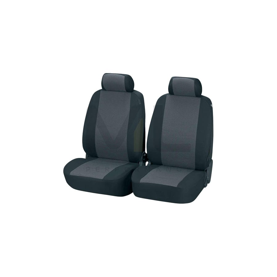 WALSER Pineto 12437 Car seat cover Black/Grey, Polyester, Front