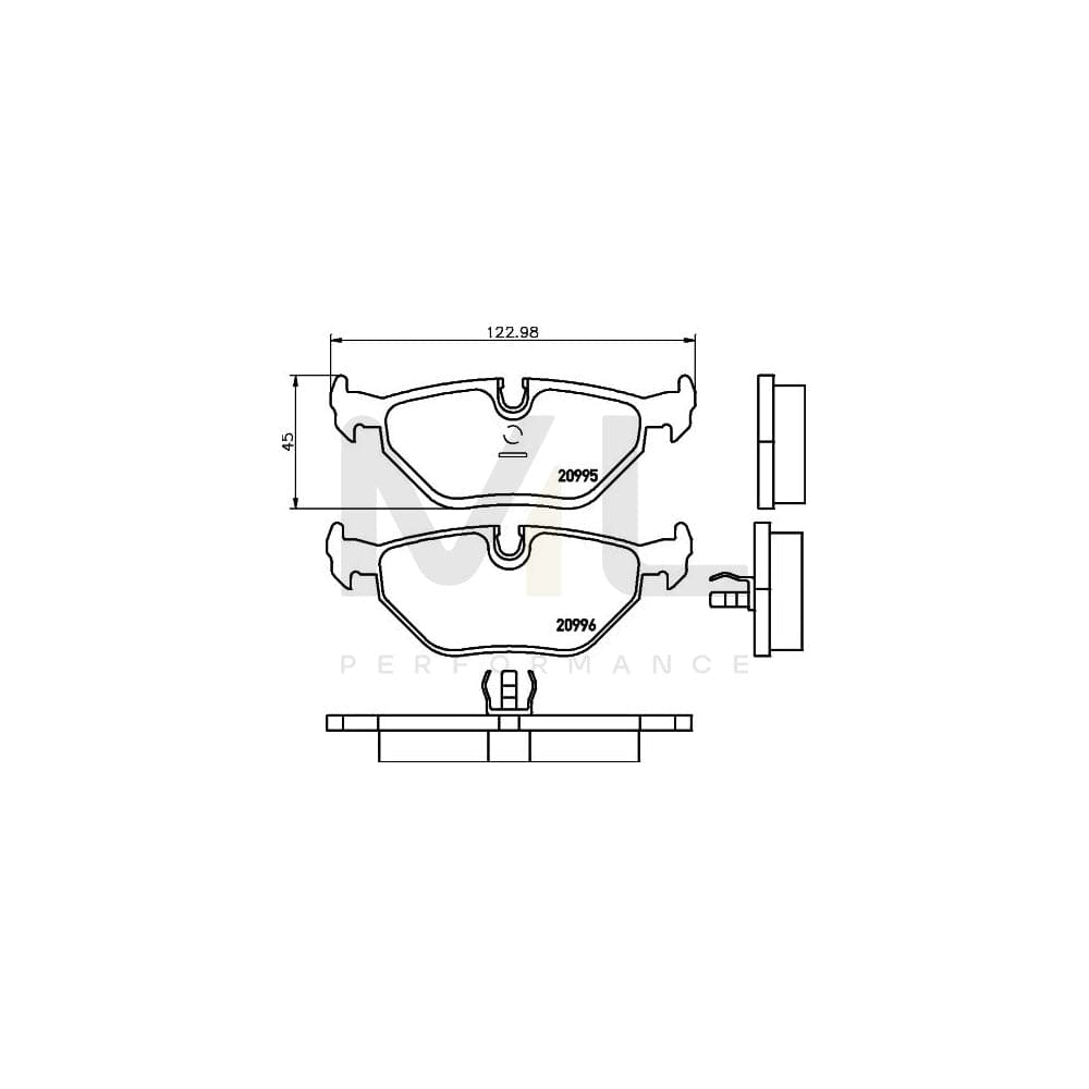 Hella 8DB 355 007-421 Brake Pad Set Prepared For Wear Indicator