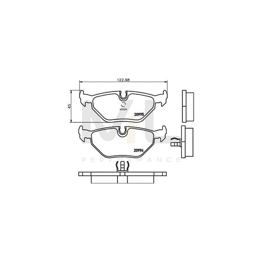 Hella 8DB 355 007-421 Brake Pad Set Prepared For Wear Indicator