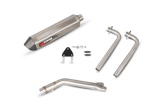 Scorpion RYA182SEO Yamaha T-Max 530 Serket Parallel Full System - Brushed Stainless Steel Sleeve | ML Performance US US