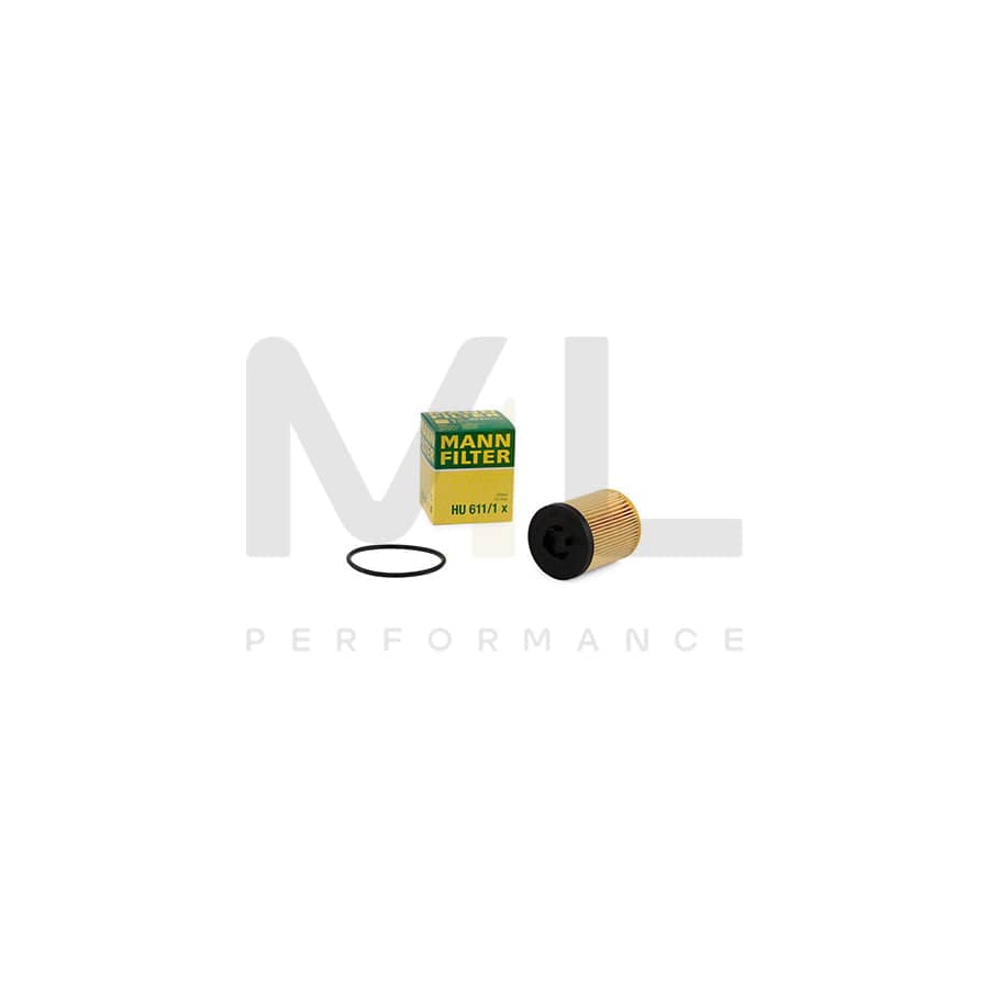 MANN-FILTER HU 611/1 x Oil Filter with seal, Filter Insert
