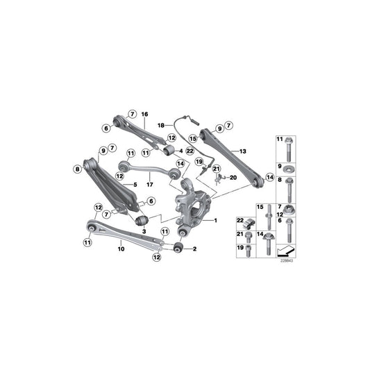 Genuine BMW 33406797569 F25 F26 Wheel Carrier, Rear Left (Inc. X3 35dX, X3 28i & X3 35iX) | ML Performance US
