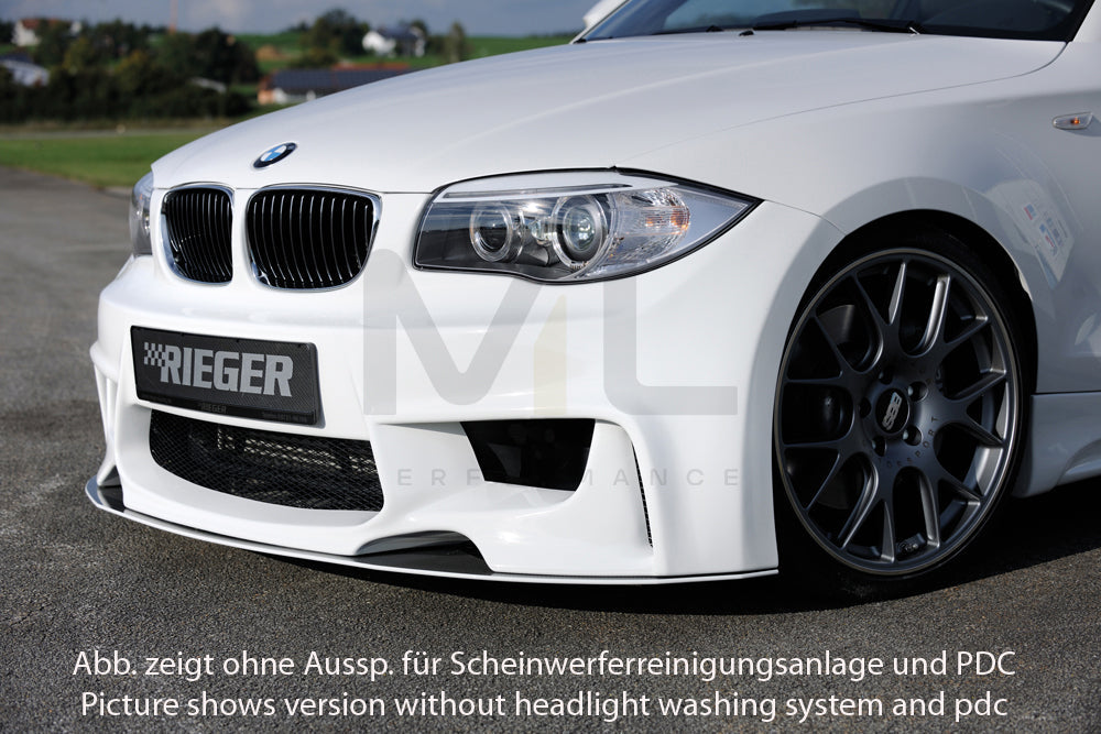 Rieger 00035033 BMW 1 Series E81 E82 E87 E88 Front Bumper 4 | ML Performance UK Car Parts
