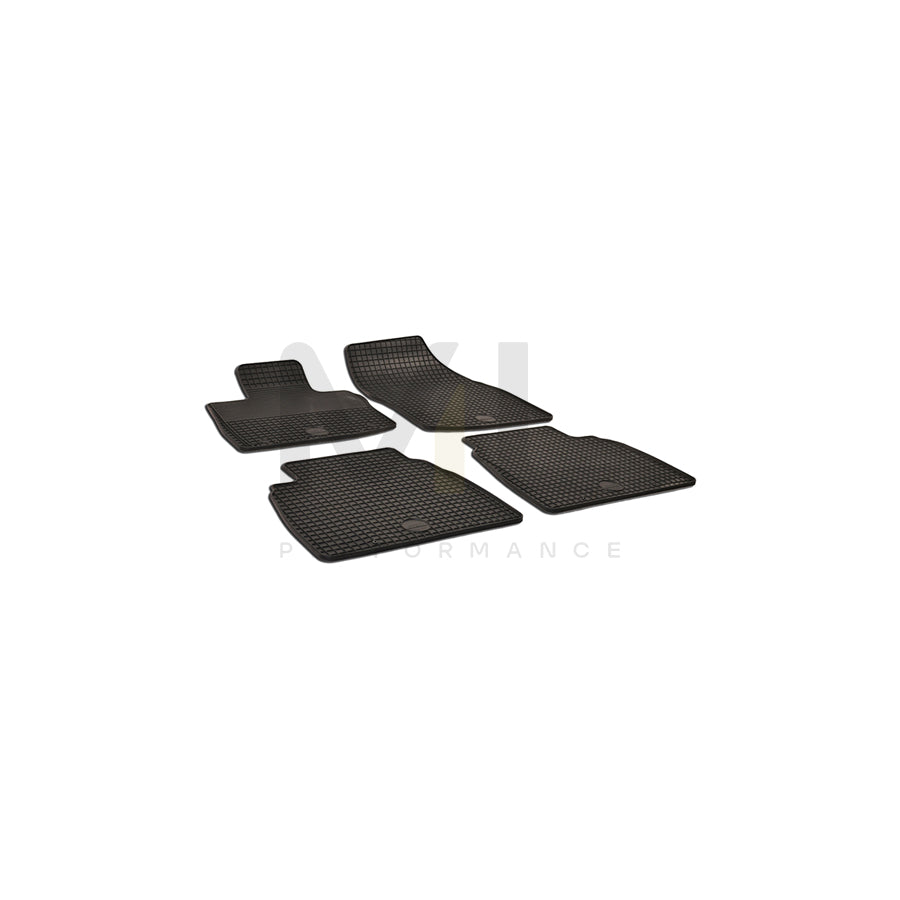 WALSER 50346 Floor mat set for HONDA CIVIC Elastomer, Front and Rear, Quantity: 4, Black