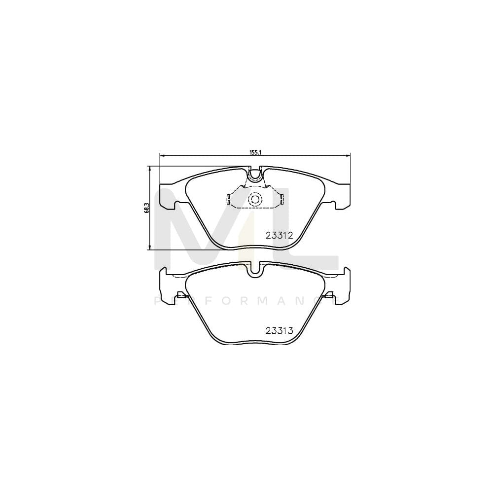 Hella 8DB 355 015-391 Brake Pad Set Prepared For Wear Indicator