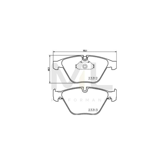 Hella 8DB 355 015-391 Brake Pad Set Prepared For Wear Indicator