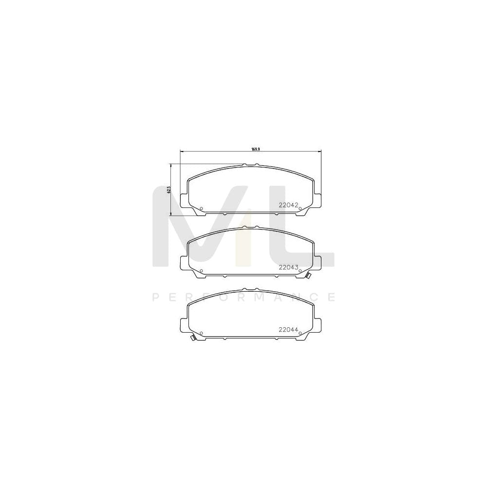 Hella 8DB 355 021-731 Brake Pad Set With Acoustic Wear Warning