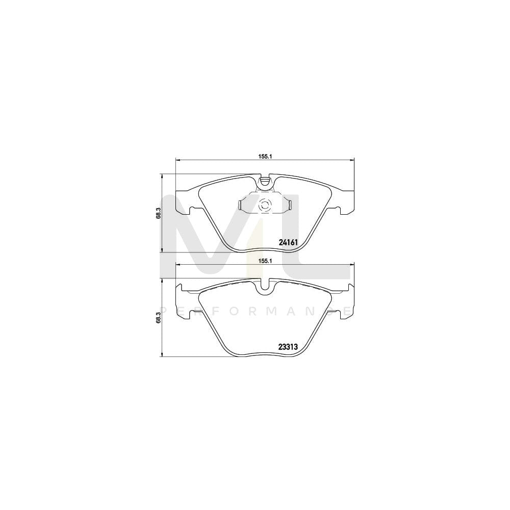 Hella 8DB 355 015-601 Brake Pad Set Not Prepared For Wear Indicator