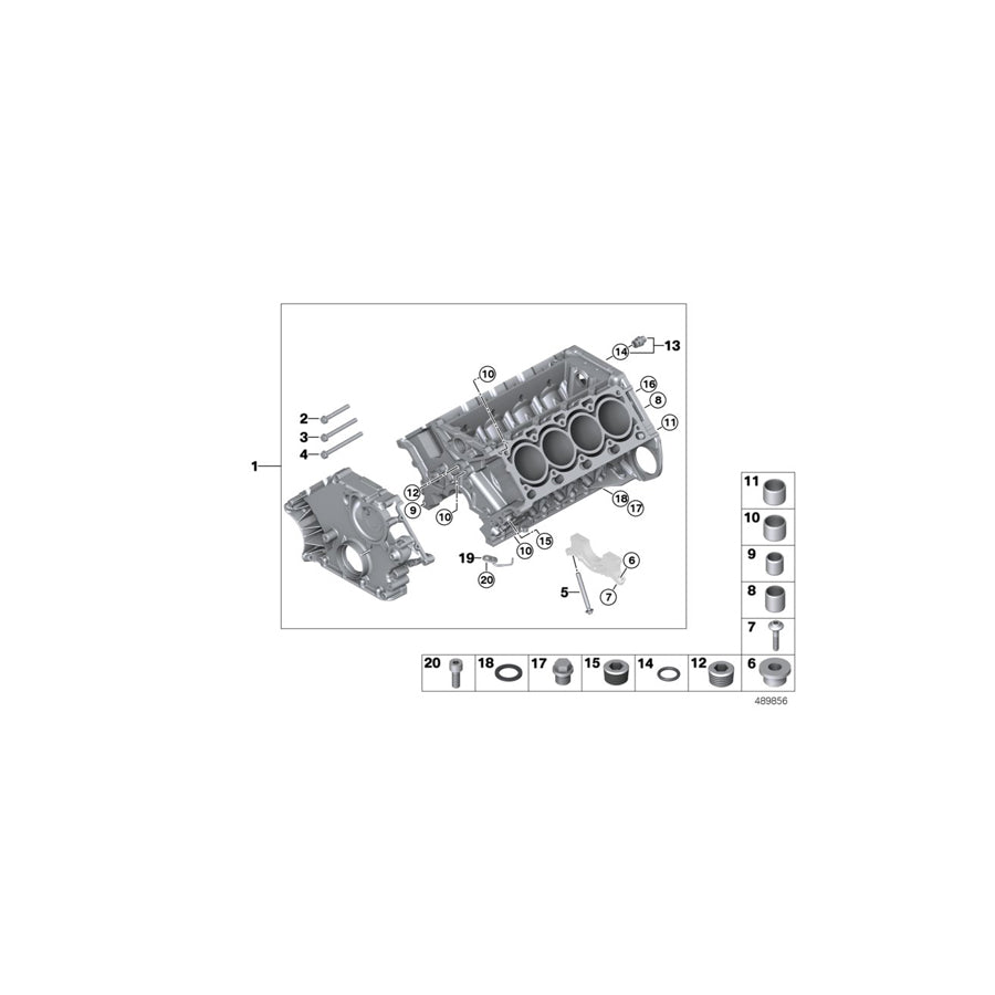 Genuine BMW 11110396206 E64 E61 Engine Block With Piston ALUSIL (Inc. 750i, 750Li & 650i) | ML Performance US Car Parts