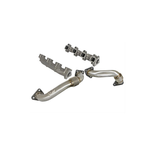  aFe 48-34009-PK Header & Connection Pipe Combo GM Diesel Trucks 01-04 V8-6.6L (td) LB7  | ML Performance US Car Parts