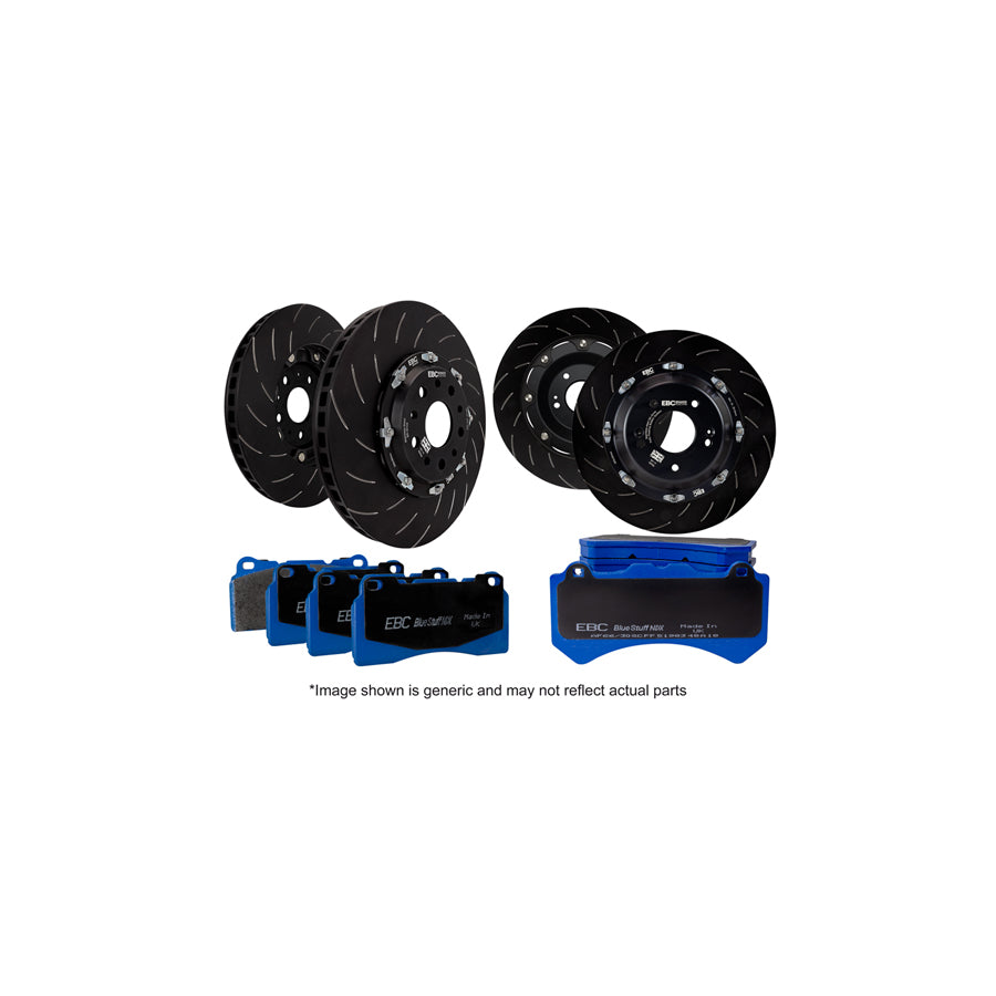 EBC P2DK049B Nissan GT-R (R35) Full Vehicle Kit Bluestuff Pads & 2-Piece Fully-Floating Discs - Brembo Caliper 1 | ML Performance US Car Parts