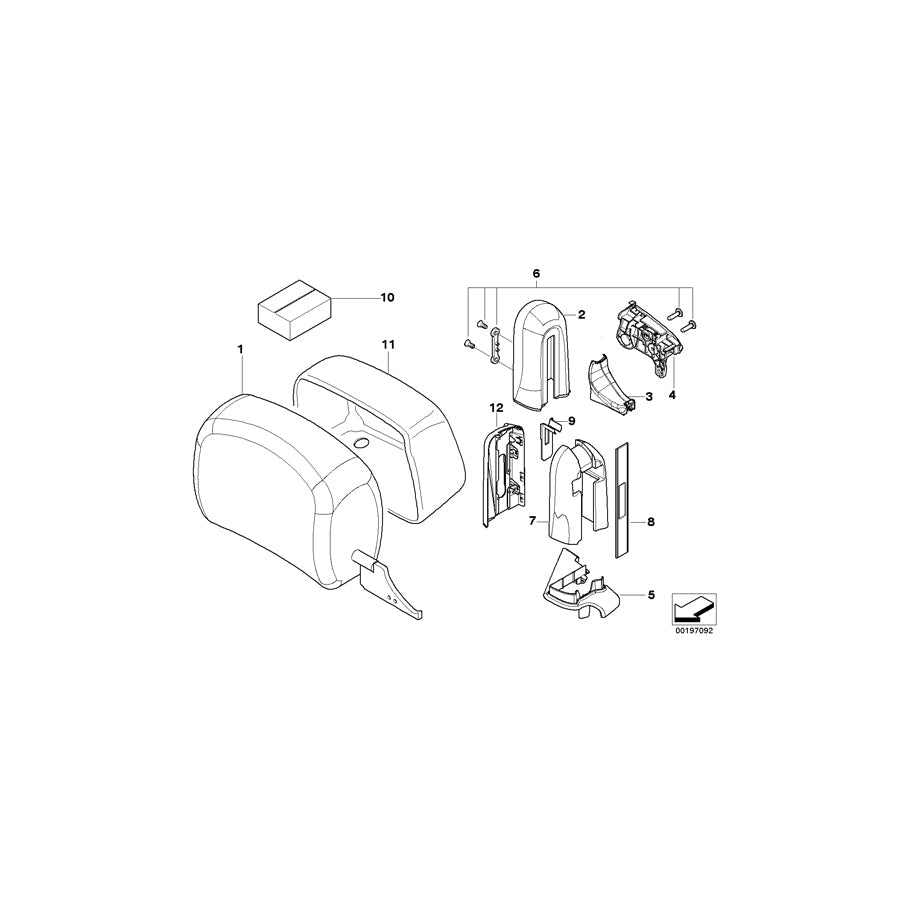 Genuine BMW 52107113127 E64 Headrest Leather Left CREAMBEIGE (Inc. 630i, 650i & 645Ci) | ML Performance US