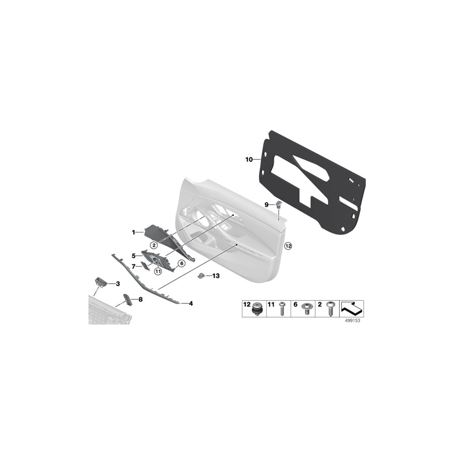 Genuine BMW 51417945698 G20 G21 Door Handle Inner Right CANBERERABEIGE (Inc. 330dX, 320iX & 320i) | ML Performance US Car Parts