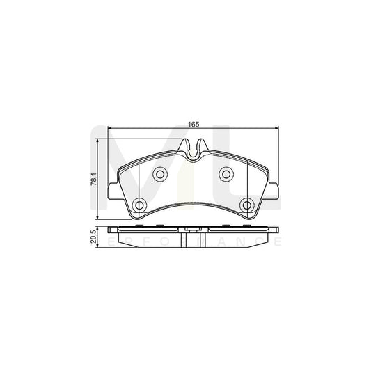 Bosch 0986495099 Brake Pad Set With Mounting Manual BP1555 | ML Performance Car Parts