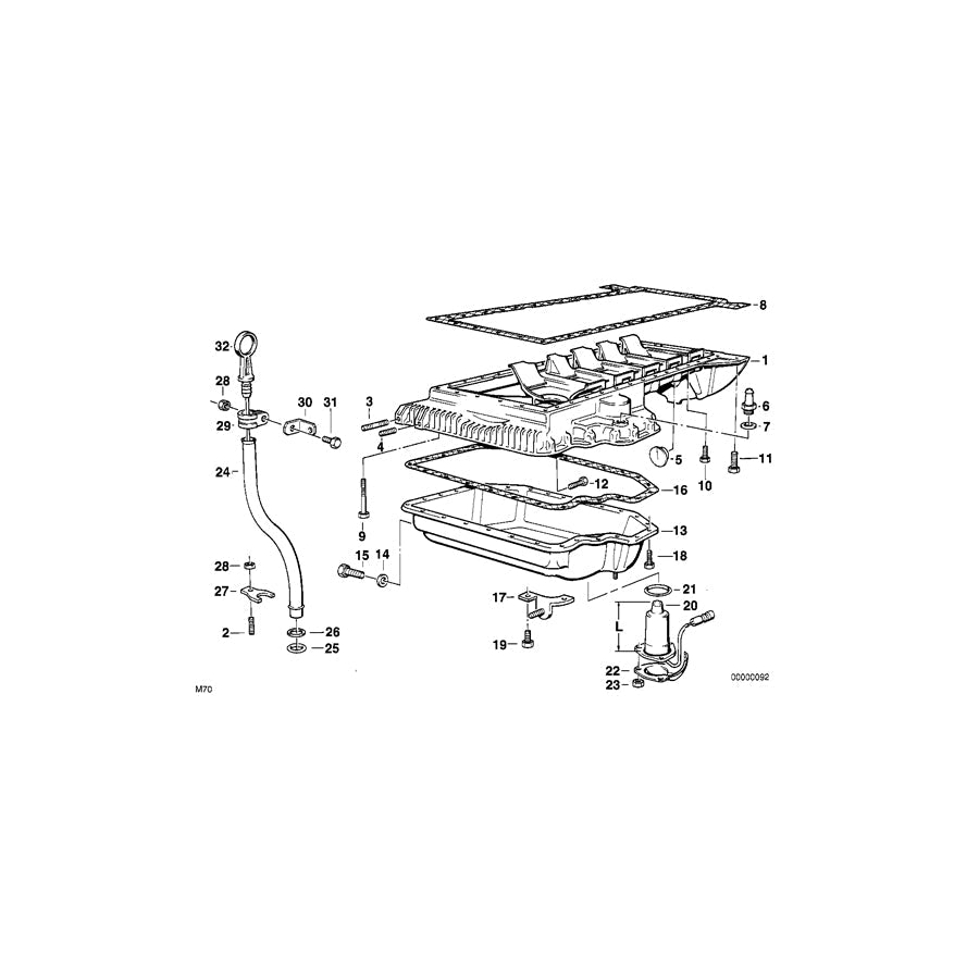 Genuine BMW 11131715688 E32 E31 Oil Pan Upper Part (Inc. 750i, 750iLS & 850Ci) | ML Performance US Car Parts