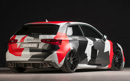 Rieger 00099143 Audi 8V A3 Rear Diffuser 6 | ML Performance UK Car Parts