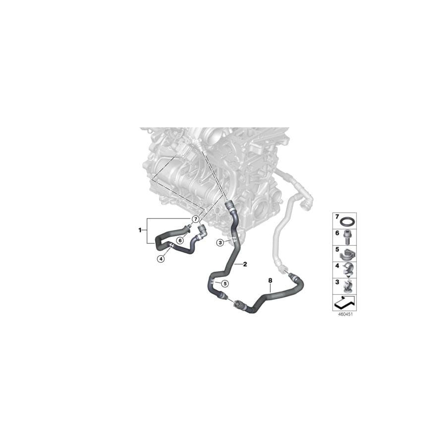 Genuine BMW 11538596836 F48 F39 Pipe Clip (Inc. X1 25dX & X2 25dX) | ML Performance UK Car Parts