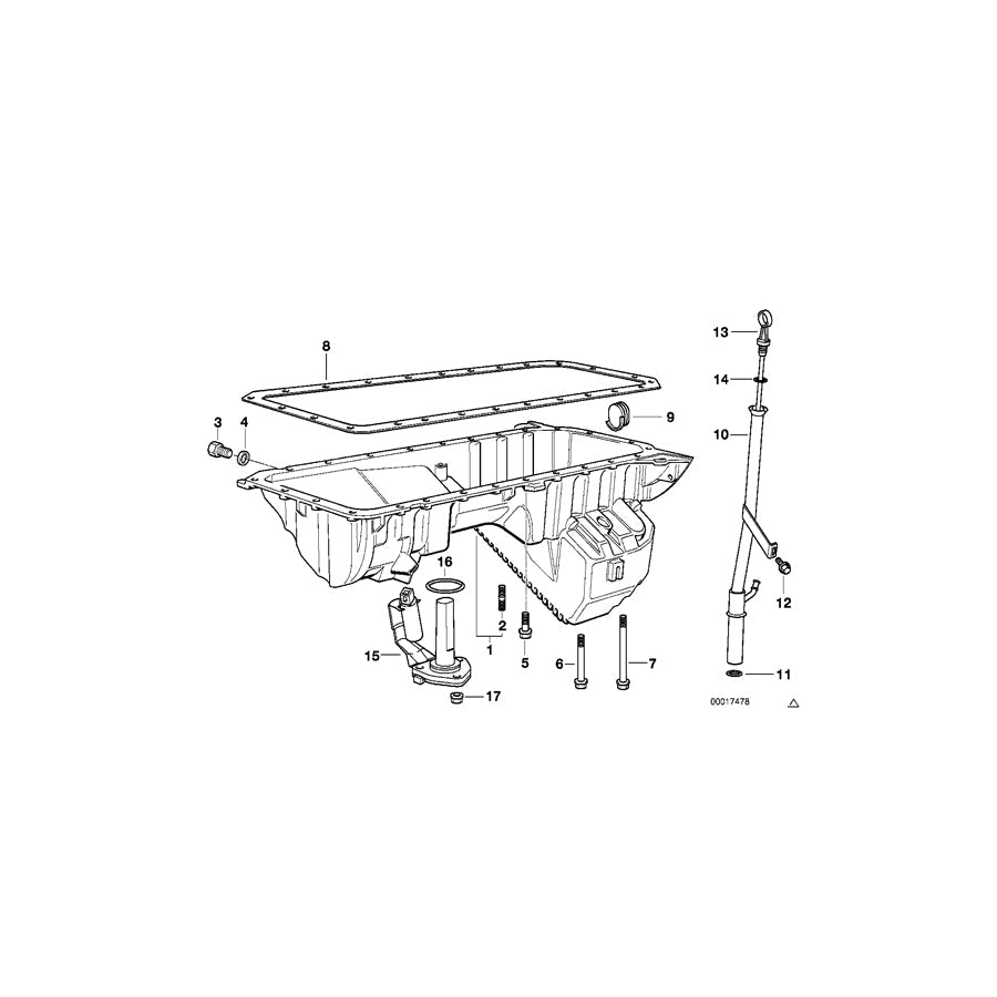 Genuine BMW 11131740915 E39 Oil Pan (Inc. 520i, 523i & 528i) | ML Performance US Car Parts