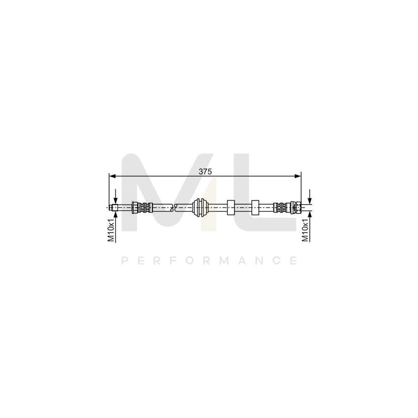 BOSCH 1 987 476 626 Brake Hose 375mm | ML Performance Car Parts